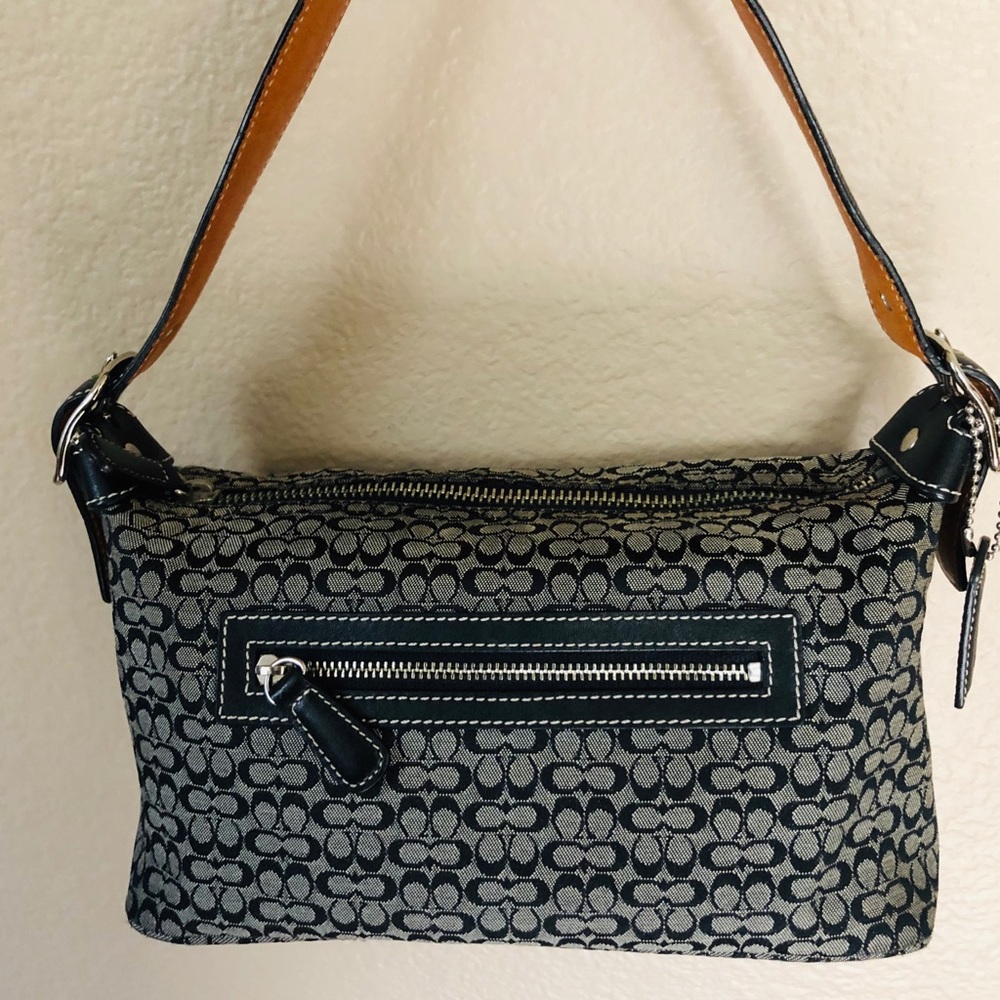 Authentic Coach Black Logo Shoulder Bag Purse